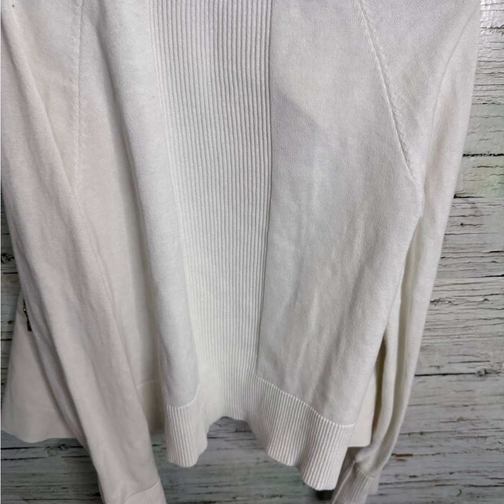 Calvin Klein White Women's Blazer jacket with Zippered Pockets size medium - Picture 8 of 9